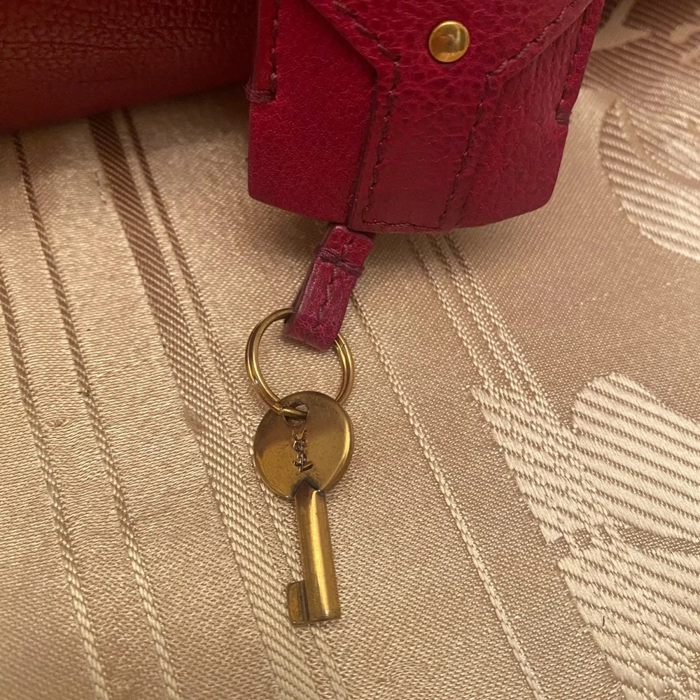 YSL bowling style leather bag